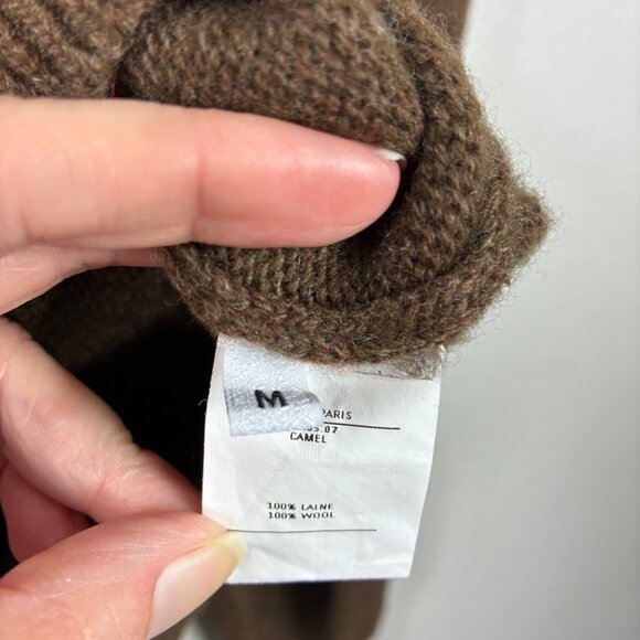 Ami Alexandre Mattiussi Argyle V Neck Sweater Camel Size Medium Preppy - Picture 5 of 7